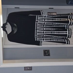Nina Leonard Classic Sweater Black Dress